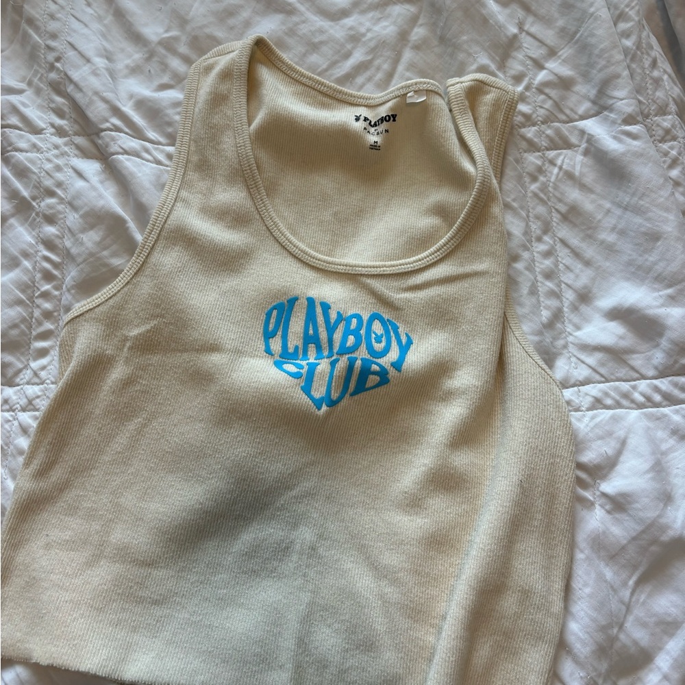 Playboy Club Cream Tank Top